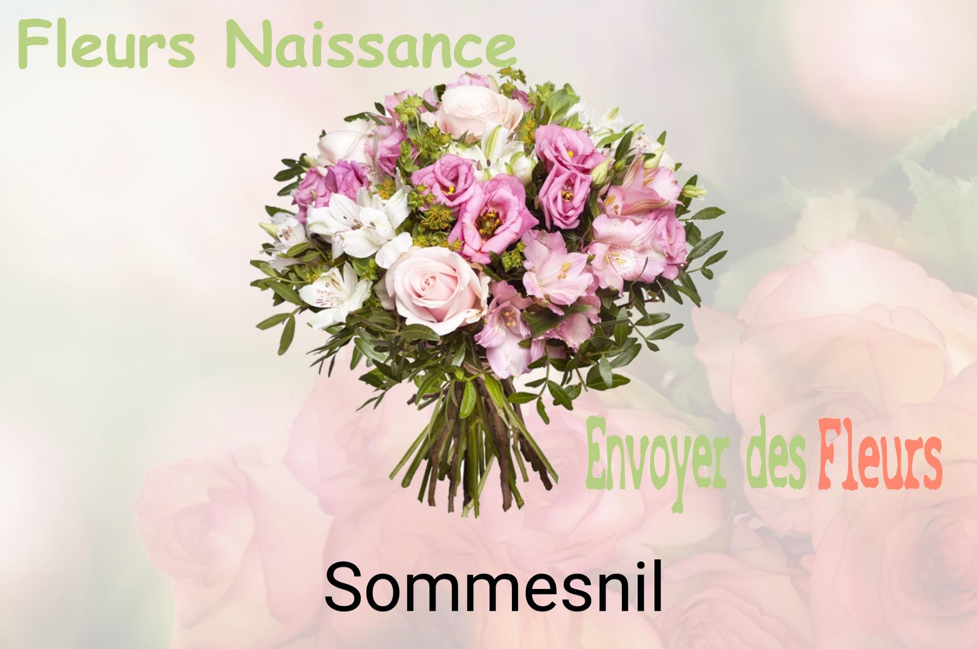 Bouquet de fleurs de naissance livré à Sommesnil